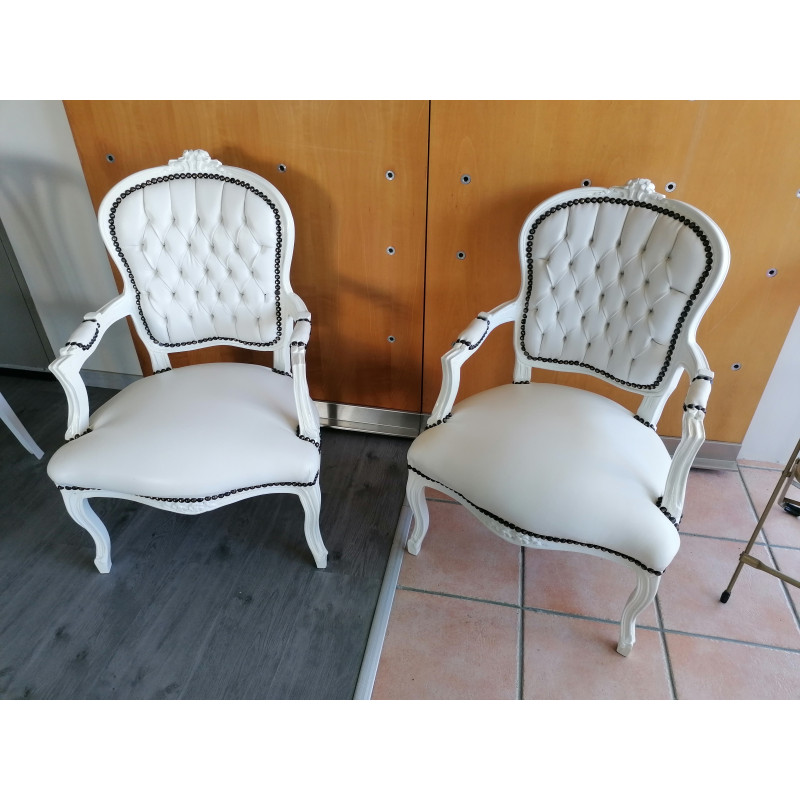 FAUTEUIL VOLTAIRE BLANC