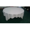 Nappe carré 230x230 sur table ronde 180 cm